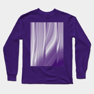 1980s mid century mod abstract geometric pattern purple Long Sleeve T-Shirt